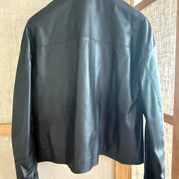 John Elliott LEATHER CROPPED ZIP JACKET